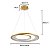 Pendente Led Zahal 2 mod. 54w Branco Quente 3000k Dourado Fosco - Nordecor - Imagem 5