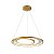 Pendente Led Zahal 2 mod. 54w Branco Quente 3000k Dourado Fosco - Nordecor - Imagem 2