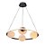Pendente Led Hoop Uno 4x E27 37W Branco Quente 3000K 15cm Preto Com Cobre - Nordecor - Imagem 2
