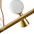 Pendente Teas 3m 5g9 5gu10 10cm Dourado Fosco - Nordecor - Imagem 5