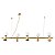 Pendente Teas 3m 5g9 5gu10 10cm Dourado Fosco - Nordecor - Imagem 1