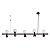 Pendente Teas 5xg9 e 5xgu10 10cm Preto - Nordecor - Imagem 1