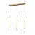 Pendente Led Zefi Tri 36W Branco Quente 3000K Dourado - Nordecor - Imagem 3