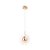 Pendente Led Goud 4W Branco Quente 3000K Dourado - Nordecor - Imagem 1