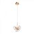 Pendente Led Goud 4W Branco Quente 3000K Dourado - Nordecor - Imagem 3