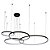 Pendente LED Daire 35/50/65/80Cm 110W Branco Quente 3000K Preto - Nordecor - Imagem 1
