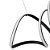Pendente Led Lire 58W Branco Quente 3000K Preto - Nordecor - Imagem 3