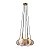 Pendente Druer Unidade 1x G9 Ø15Cm Dourado e Fume - Nordecor - Imagem 2