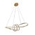 Pendente LED Bie 45W Branco Quente 3000K Dourado - Nordecor - Imagem 1