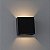 Arandela LED Dron IP65 4W Branco Quente 3000K Preto - Nordecor - Imagem 3