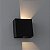 Arandela LED Dron IP65 4W Branco Quente 3000K Preto - Nordecor - Imagem 2