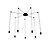 Pendente Alla 7x G9 Preto - Nordecor - Imagem 2