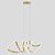 Pendente Led Lire 58W Branco Quente 3000K Dourado - Nordecor - Imagem 3