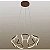 Pendente Led Misa 62w Branco Quente 3000k Marrom - Nordecor - Imagem 2