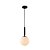 Pendente Globe Sit E27 20cm Preto - Nordecor - Imagem 2
