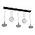 Pendente Led Barok Vis 80w Branco Quente 3000k Dourado/Preto - Nordecor - Imagem 1