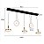 Pendente Led Barok Vis 80w Branco Quente 3000k Dourado/Preto - Nordecor - Imagem 5