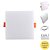 Painel LED de Embutir 18W Quadrado 12x12cm Sem Borda Infinity Branco Quente 3000K - Gaya - Imagem 6