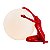 Abajur de Mesa Mez Oli E27 Vermelho - Nordecor - Imagem 3
