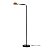 Abajur LED de Coluna Zavi 7W Branco Quente 3000K Ouro Fosco e Preto - Nordecor - Imagem 1