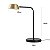 Abajur LED de Mesa Zavi 7W Branco Quente 3000K Ouro Fosco e Preto - Nordecor - Imagem 6