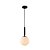 PENDENTE GLOBE SIT E27 20CM PRETO - Nordecor - Imagem 2
