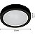 Plafon Led Redondo Ruxy 100W Bivolt 8000lm 3000K Metal e acrílico Preto 50cm - Imagem 2