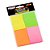 Bloco De Anotações Adesivo Neon Colorido 4 Blocos com 100 Folhas cada - Brw - Imagem 1