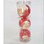 Bola De Natal 8cm Decorada Kit Com 3 Unidades - Art Christmas - Imagem 1