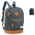 Mochila Cinza Com Detalhes em Preto - Imagem 1