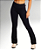 Calça Feminina Adulto - Em Malha Coton Flare - Preta Flanelada - Marialicia - Ref 52269 - Imagem 2