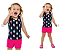 Conjunto Infantil Menina Regata Sorvetes e Short Moletinho -  Elian - Re 232197 - Imagem 1