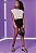 Shorts em Sarja Daryl Preto Feminino Juvenil Com Pérolas - Ref 75686 - Lilimoon - Imagem 1