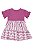 Vestido Infantil Manga Curta Meia Malha - Ref 17992 - Bee Loop - Imagem 2