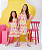 Vestido Infantil Feminino - Estampa Dia Feliz - Rosa Colorido - Vestido Milla - Imagem 1