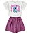 Conjunto Feminino Infantil Blusa Manga Curta e Short - Stitch - Disney - Imagem 2