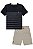 Conjunto de Camiseta em Meia Malha e Bermuda em Tecido Eco com Elastano - Ref 77577 LucBoo - Imagem 4