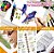 Caneta Brush Pen - Ponta Dupla - Kit 24 Cores - 2 Em 1 - Canetinha - Imagem 3