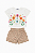 Conjunto Feminino Infantil Blusa Off Florida e Short Bege - Kukie - Ref 93045 - Imagem 1