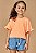 Blusa Feminina Infantil Boxy em Meia Malha Laranja - Ref 77176 Kukiê - Imagem 1