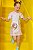 Vestido Infantil Manga Curta em Fly Tech Kukie -Rosa Estampado REF52752 - Imagem 3