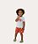 Conjunto Masculino Infantil com Bermuda em Microfibra Malwee -Cinza/Laranja REF107978 - Imagem 2