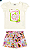 Conjunto Feminino Infantil Blusa e Shorts Saia Malha Off  - Ref 232122 - ELian - Imagem 1