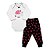 Conjunto Feminino Baby - Body Manga Longa BabyDuck -Rosa/Branco REFJ04-J09 - Imagem 1