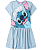 Vestido Infantil Feminino - Stitch Azul - Imagem 2
