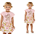 Conjunto Infantil Menina Manga Curta Ursinha e Saia Short - Elian - Ref 232189 - Imagem 1