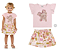Conjunto Infantil Menina Manga Curta Ursinha e Saia Short - Elian - Ref 232189 - Imagem 2