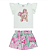 Conjunto Infantil Menina Manga Curta Ursinha e Saia Short - Elian - Ref 232189 - Imagem 3