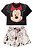 Conjunto Infantil Feminino Estampa Minnie e Margarida - Preto e Branco - Imagem 2