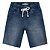 Bermuda Jeans Com Recortes- Azul- Carinhoso REF112453 - Imagem 1